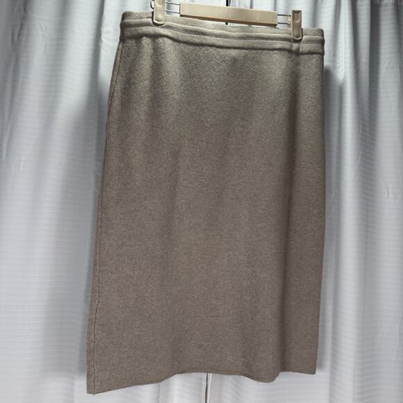 REISS Connie Knit Skirt Neutral Beige Wool Alpaca Blend Women's Size Medium - Picture 4 of 9